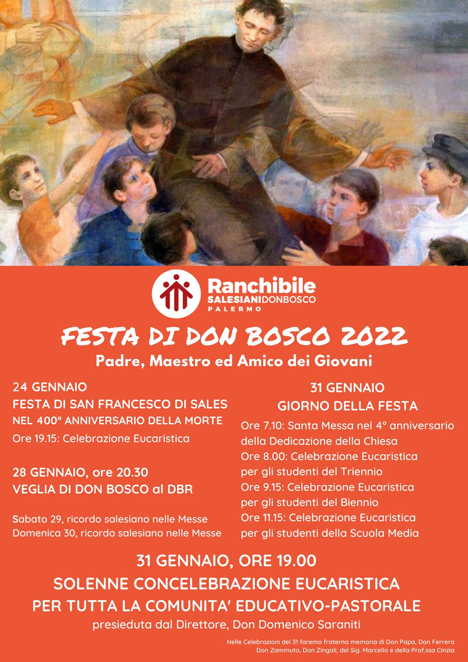 Locandina Festa di Don Bosco 2022